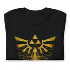 Playera Zelda Link Silhouette Golden Hylian Crest - Doblado