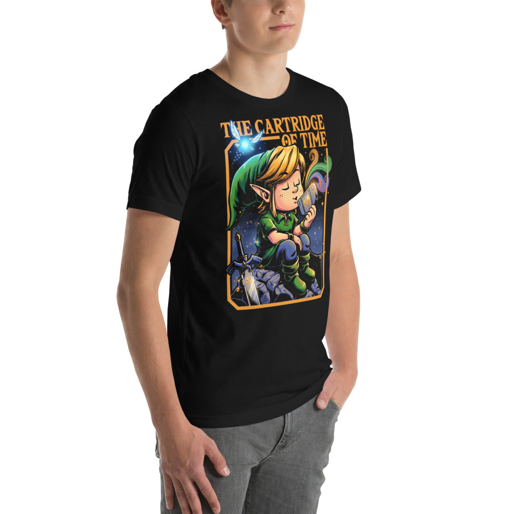 Playera Zelda Link The Cartridge Of Time - Modelo masculino lateral