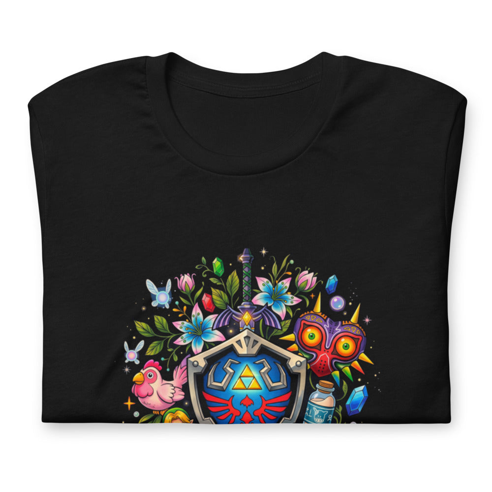 Playera Zelda Tattoo Flash Majoras Mask Rupees - Doblado
