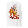 Sin mangas Anime Girl Yellow Sweater Red Glasses - Frente