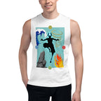 Sin mangas Avatar Aang Four Elements Silhouette - Modelo masculino