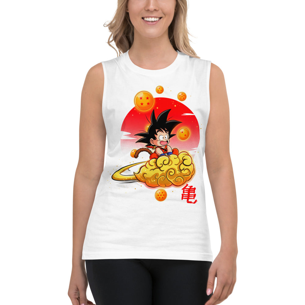 Sin mangas Dragon Ball Kid Goku Flying Nimbus - Modelo femenina