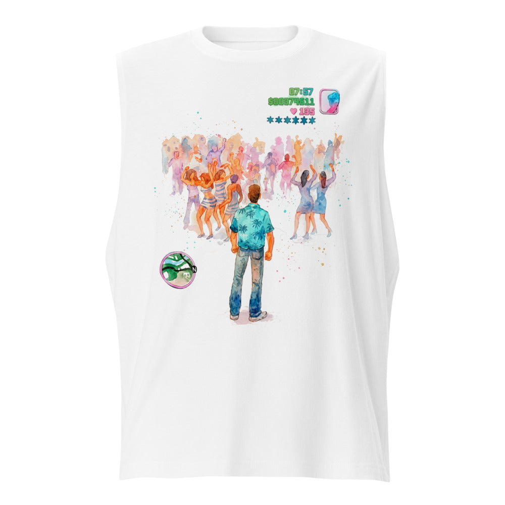 Sin mangas GTA Vice City Dance Floor Watercolor - Frente
