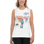 Sin mangas GTA Vice City Dance Floor Watercolor - Modelo femenina