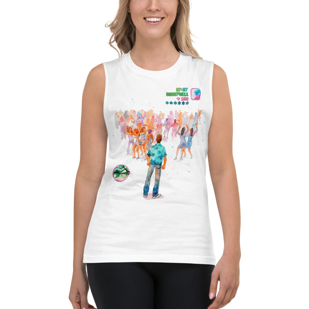 Sin mangas GTA Vice City Dance Floor Watercolor - Modelo femenina