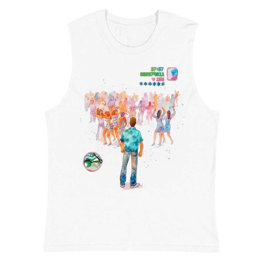 Sin mangas GTA Vice City Dance Floor Watercolor - Plano