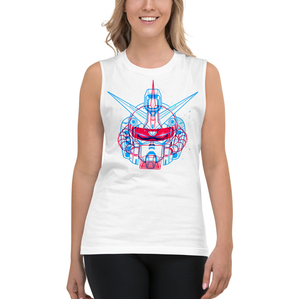 Sin mangas Gundam Red Blue Double Exposure - Modelo femenina