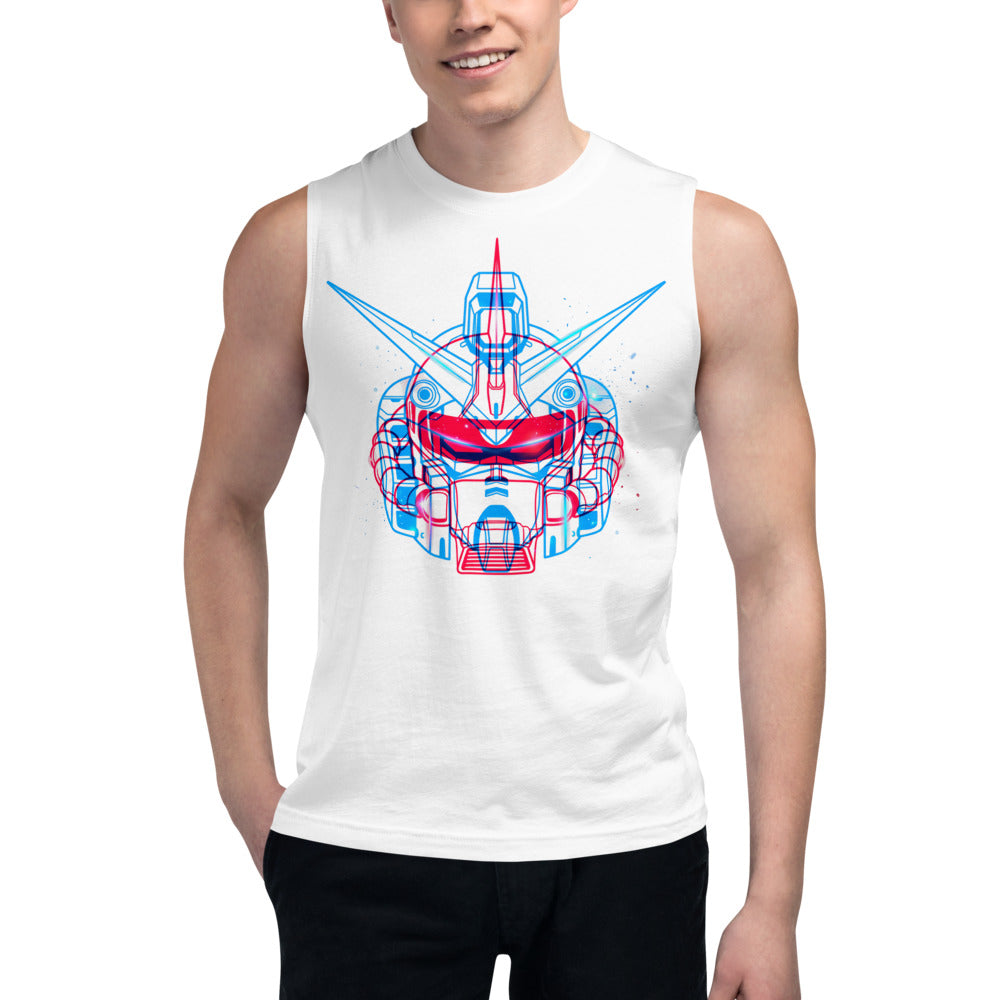 Sin mangas Gundam Red Blue Double Exposure - Modelo masculino