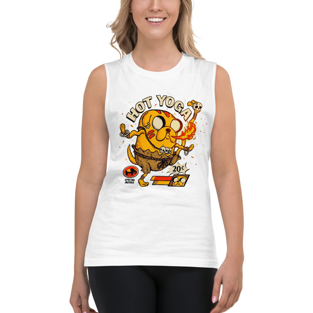 Sin mangas Jake Adventure Time Hot Yoga Dhalsim - Modelo femenina