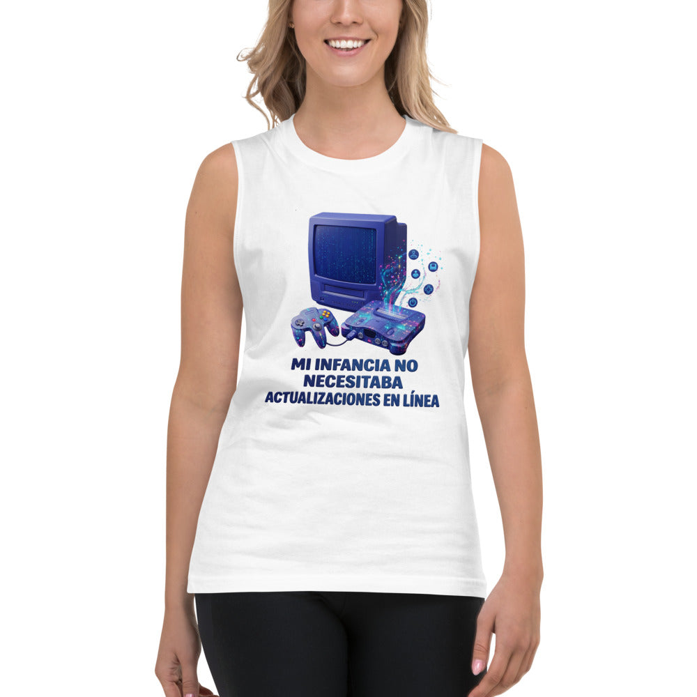 Sin mangas Mi Infancia No Necesitaba Actualizaciones Retro Console Modelo femenina