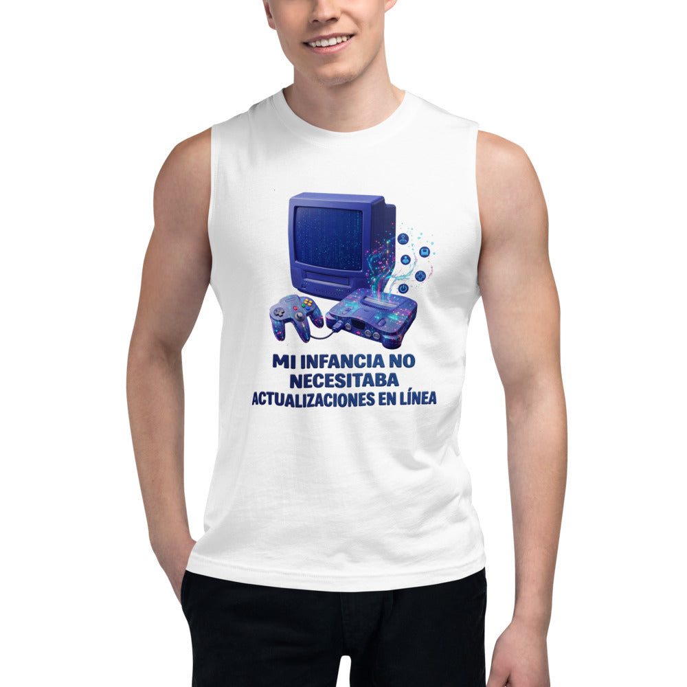 Sin mangas Mi Infancia No Necesitaba Actualizaciones Retro Console Modelo masculino