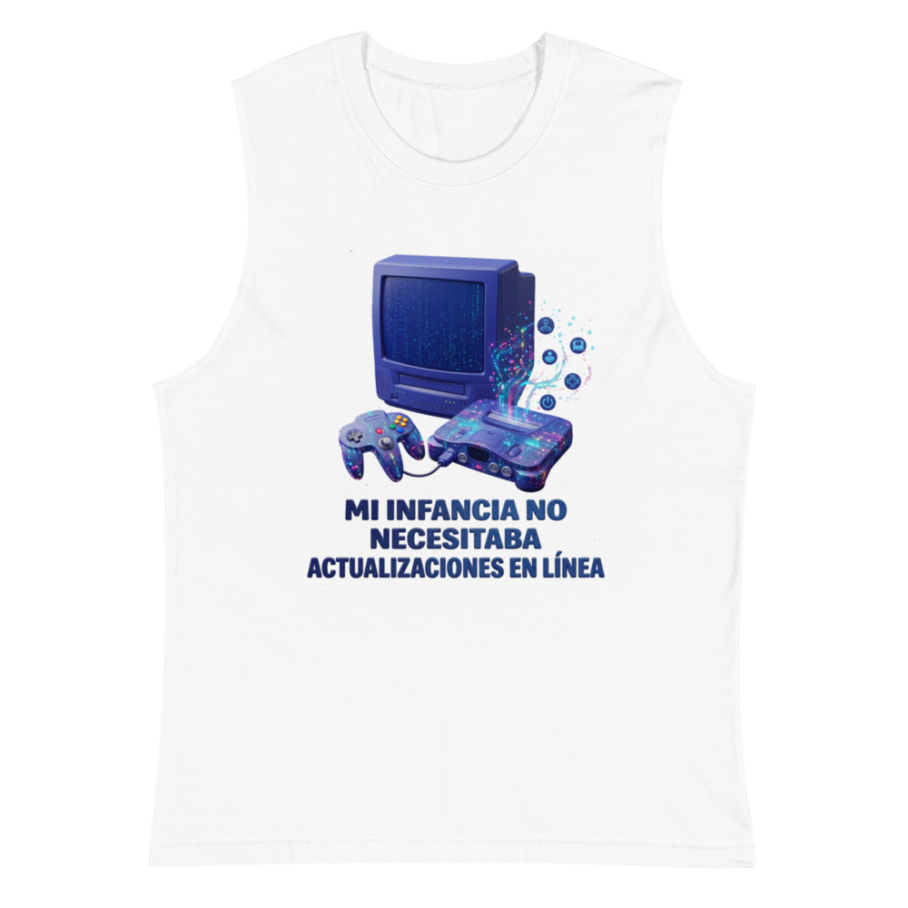 Sin mangas Mi Infancia No Necesitaba Actualizaciones Retro Console Plano