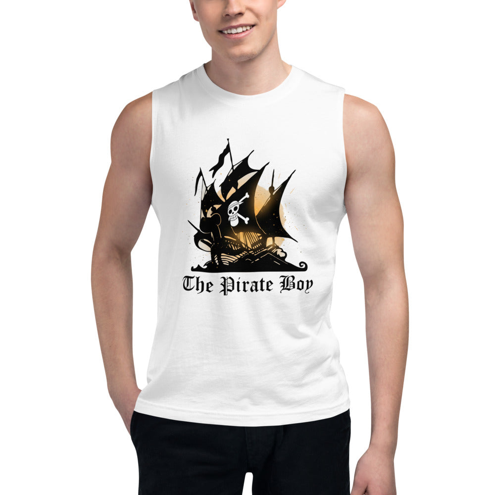 Sin mangas The Pirate Boy Skull Flag Ship - Modelo masculino
