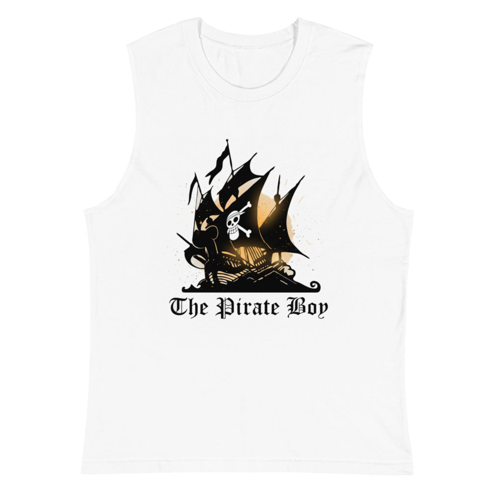 Sin mangas The Pirate Boy Skull Flag Ship - Plano