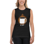 Sin mangas 1 Up Pixel Coffee Mug Amber Glow - Modelo femenina