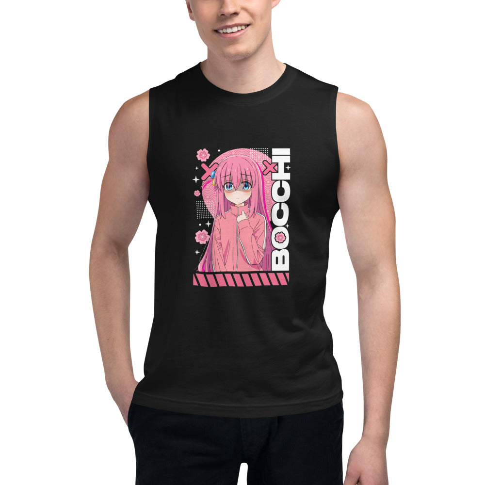 Sin mangas Bocchi The Rock Cherry Blossom Anime Modelo masculino