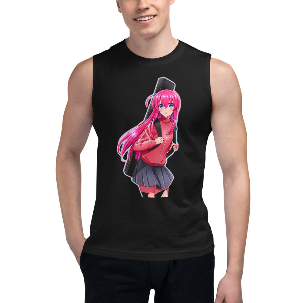 Sin mangas Bocchi The Rock Guitar Case Anime Modelo masculino