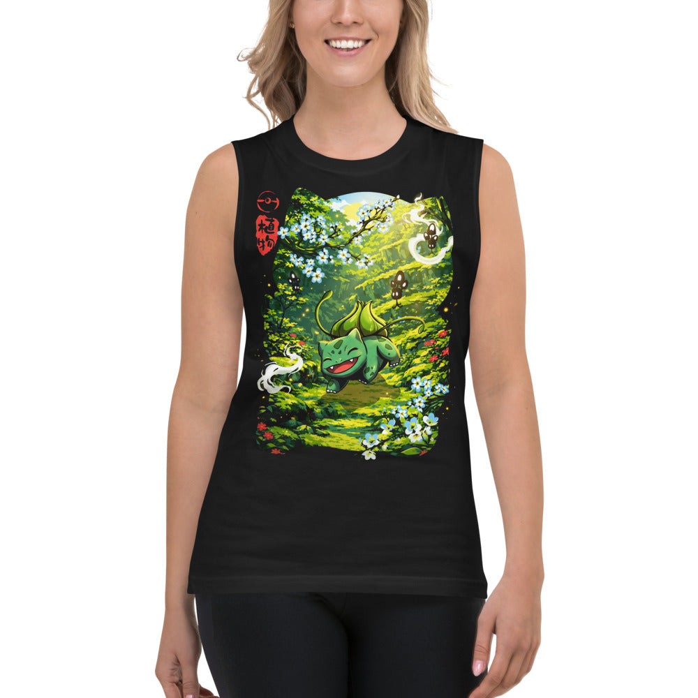 Sin mangas Bulbasaur Sunlit Blossom Forest - Modelo femenina
