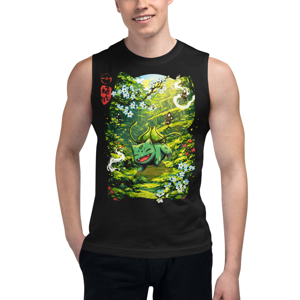 Sin mangas Bulbasaur Sunlit Blossom Forest - Modelo masculino