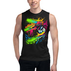 Sin mangas Chainsaw Man Neon Splatter City - Modelo masculino
