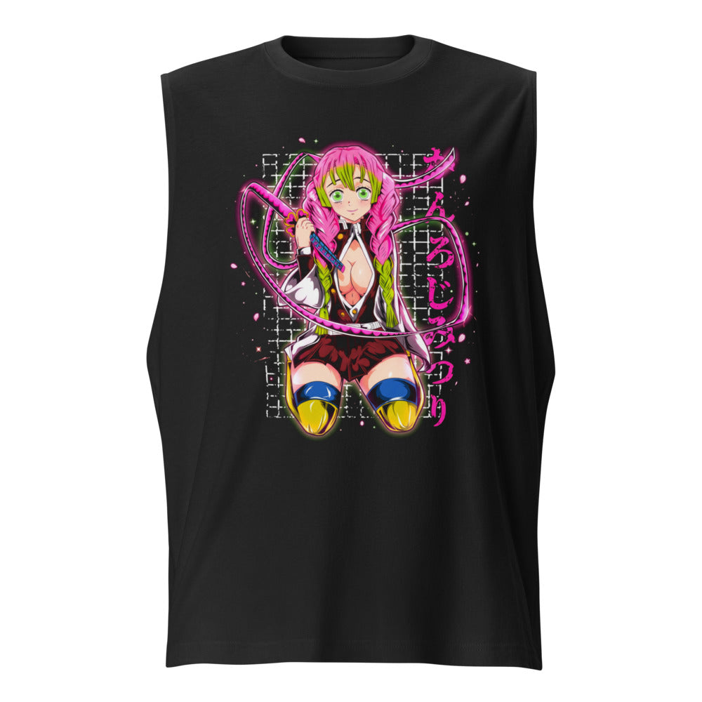 Sin mangas Demon Slayer Mitsuri Kanroji Neon Pink Glow - Frente