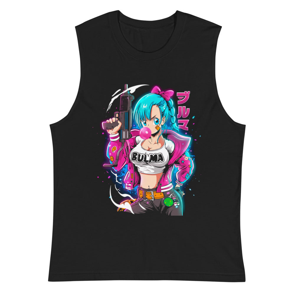 Sin mangas Dragon Ball Bulma Neon Bubble Gum Jacket - Plano
