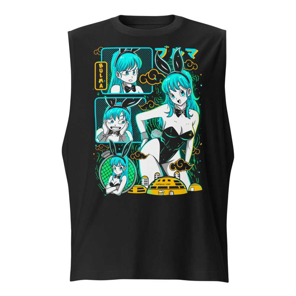 Sin mangas Dragon Ball Bulma Neon Panels Dragon Radar - Frente