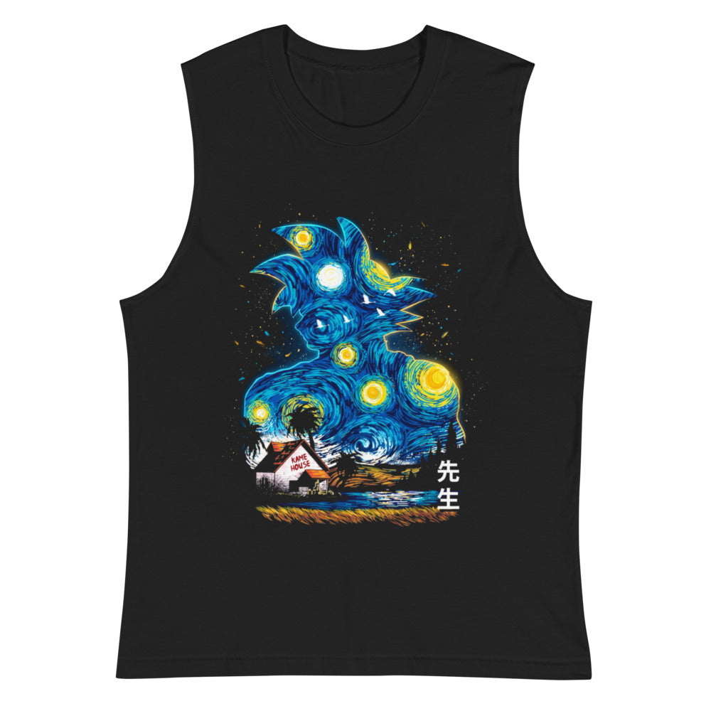Sin mangas Dragon Ball Goku Starry Night Kame House - Plano