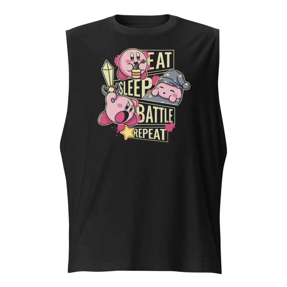 Sin mangas Eat, Sleep, Battle and Repeat Kirby - Frente