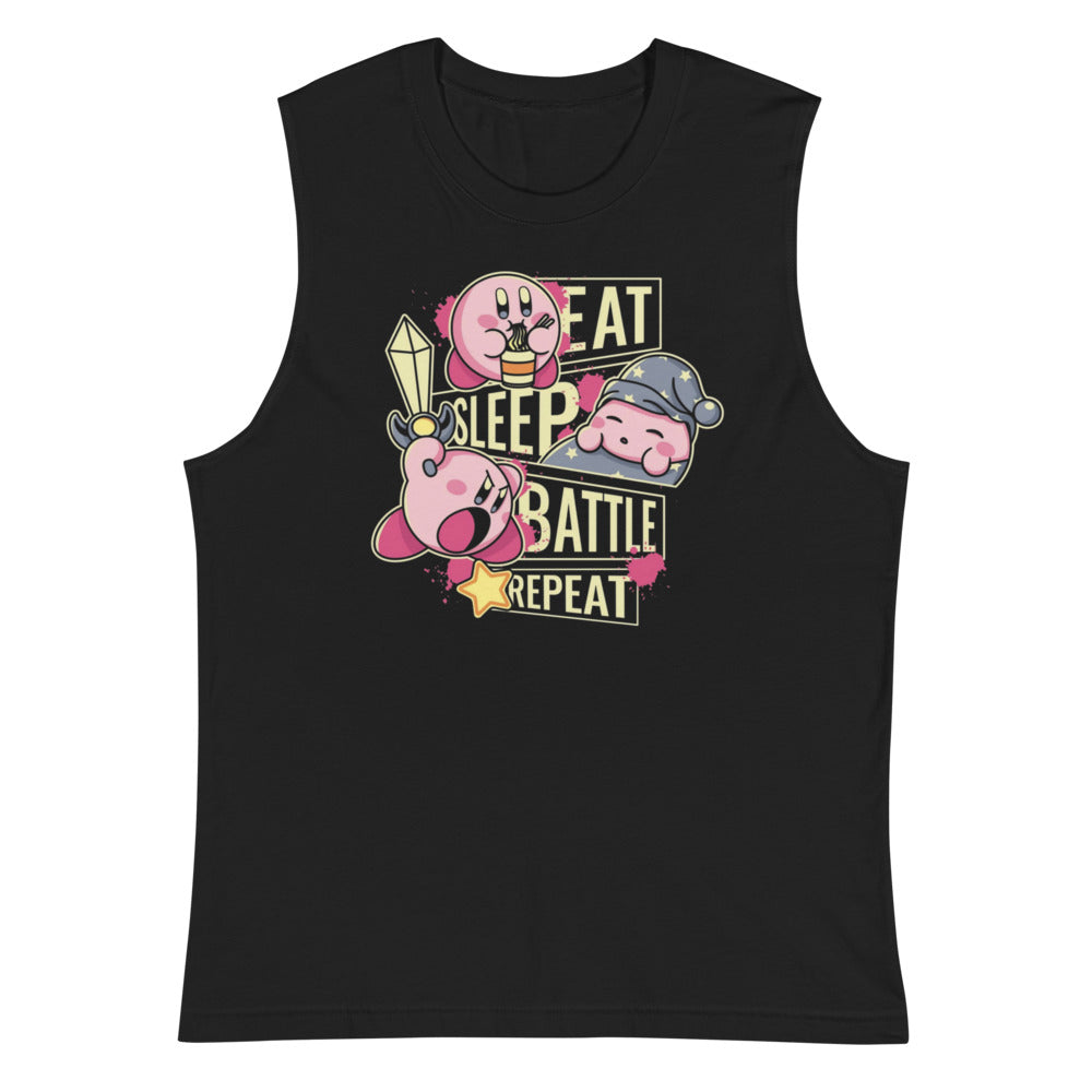 Sin mangas Eat, Sleep, Battle and Repeat Kirby - Plano