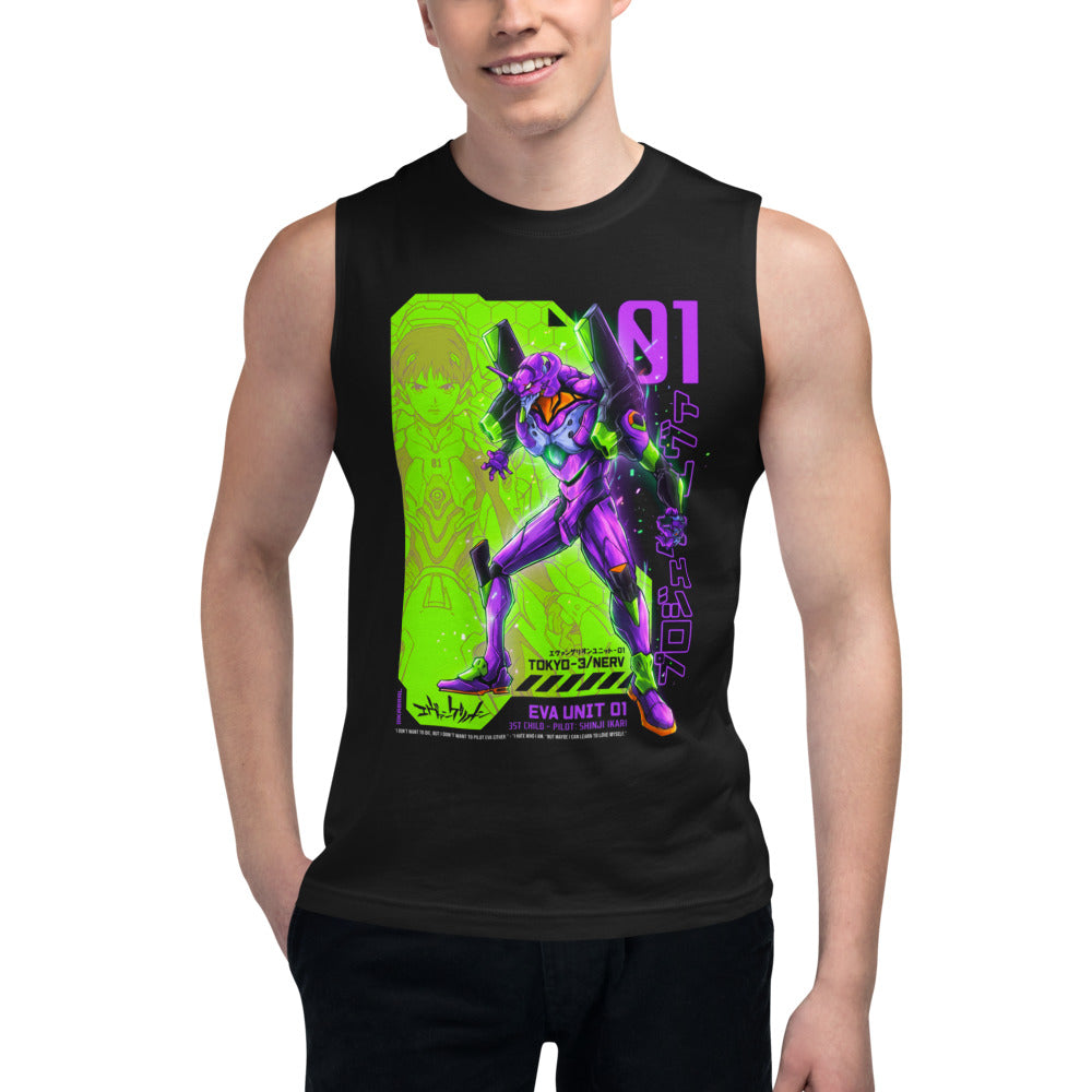 Sin mangas Evangelion Eva 01 Shinji Ikari Nerv - Modelo masculino
