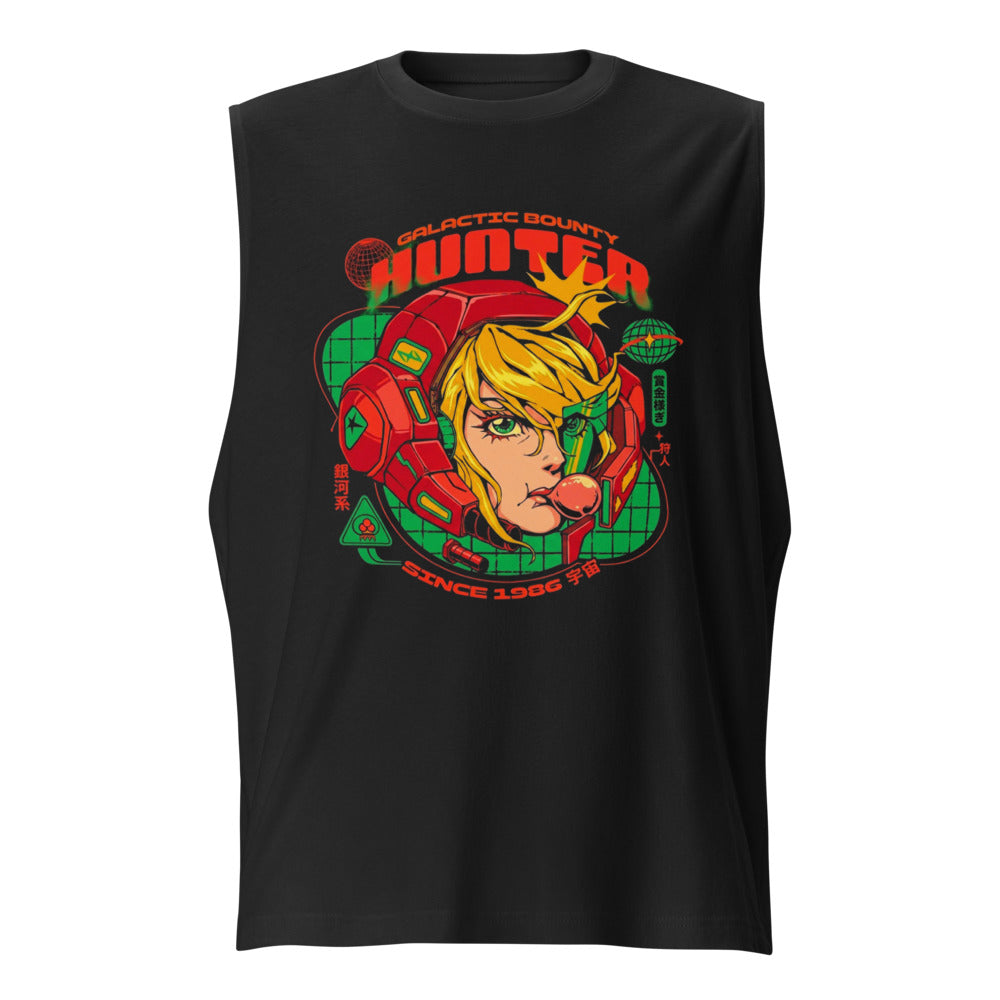 Sin mangas Galactic Bounty Hunter Anime Mecha Girl Frente