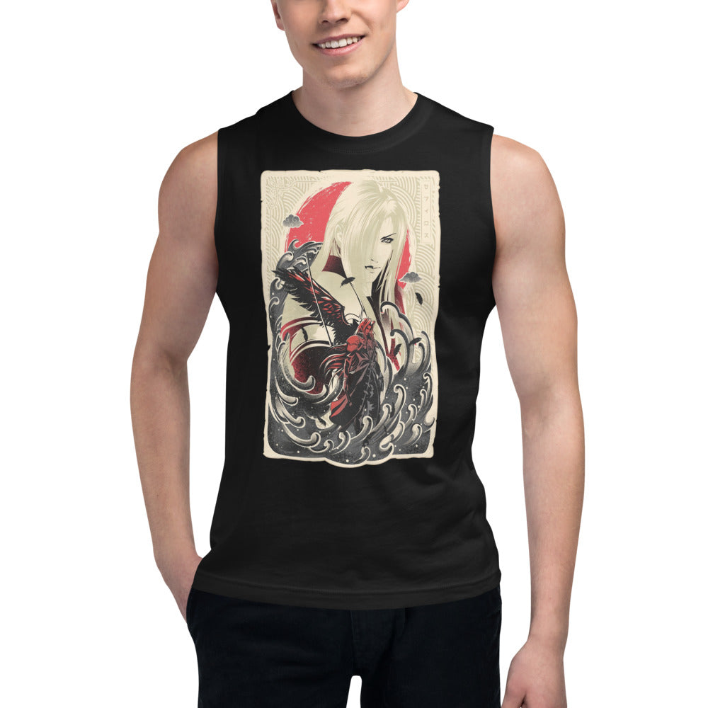 Sin mangas Great Wave Sephiroth Final Fantasy - Modelo masculino