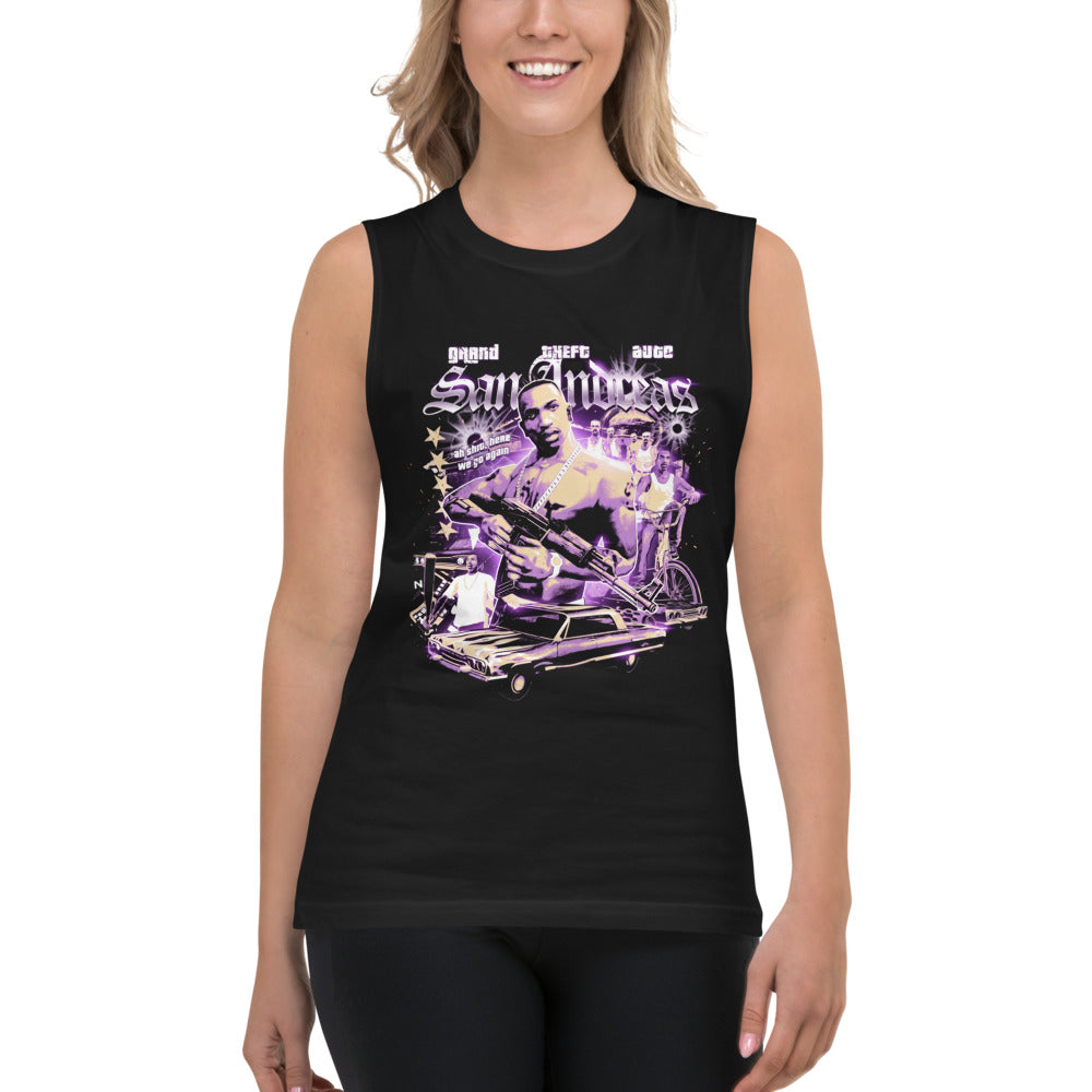 Sin mangas GTA San Andreas Graffiti Lowrider - Modelo femenina