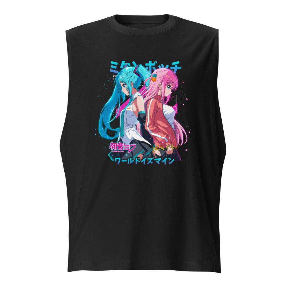 Sin mangas Hatsune Miku Bocchi Back To Back Neon - Frente