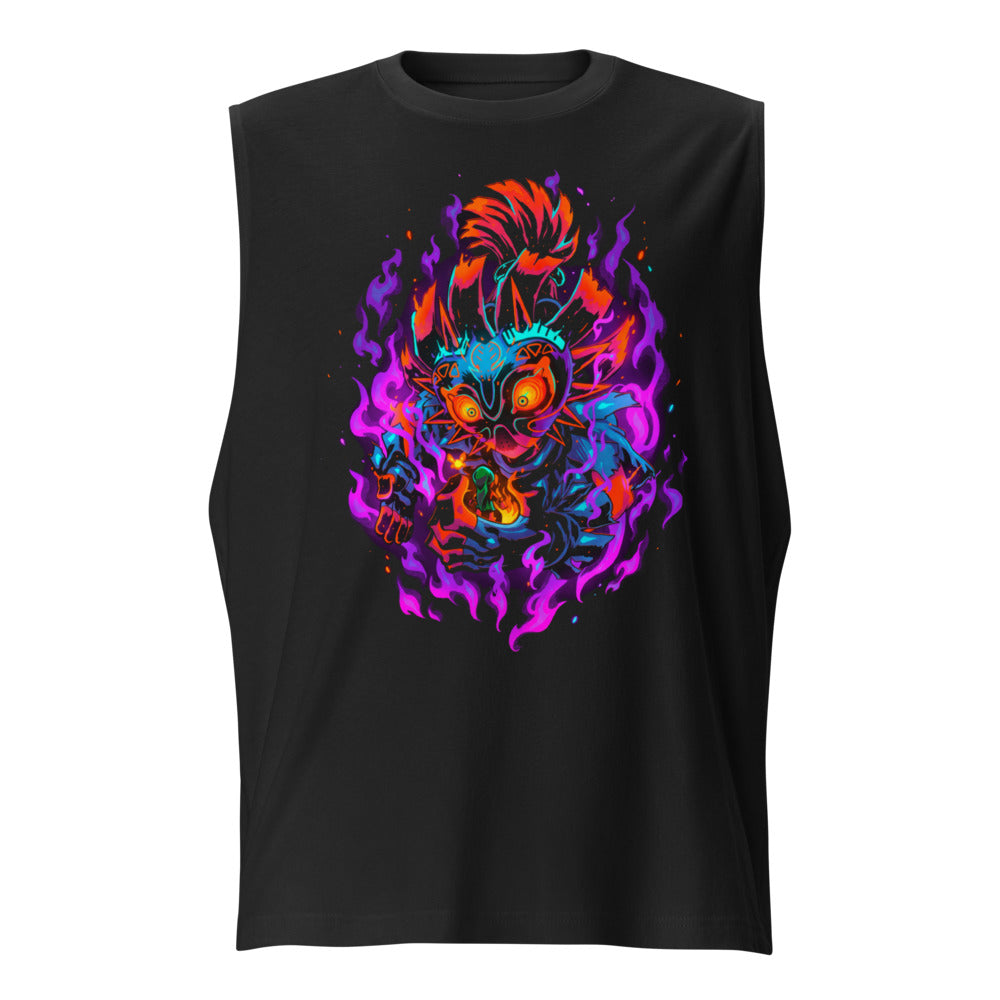 Sin mangas Majora's Mask Skull Kid Neon Purple Flames - Frente