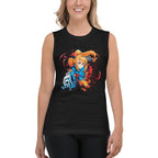 Sin mangas Metroid Samus Arm Cannon Armor Burst - Modelo femenina