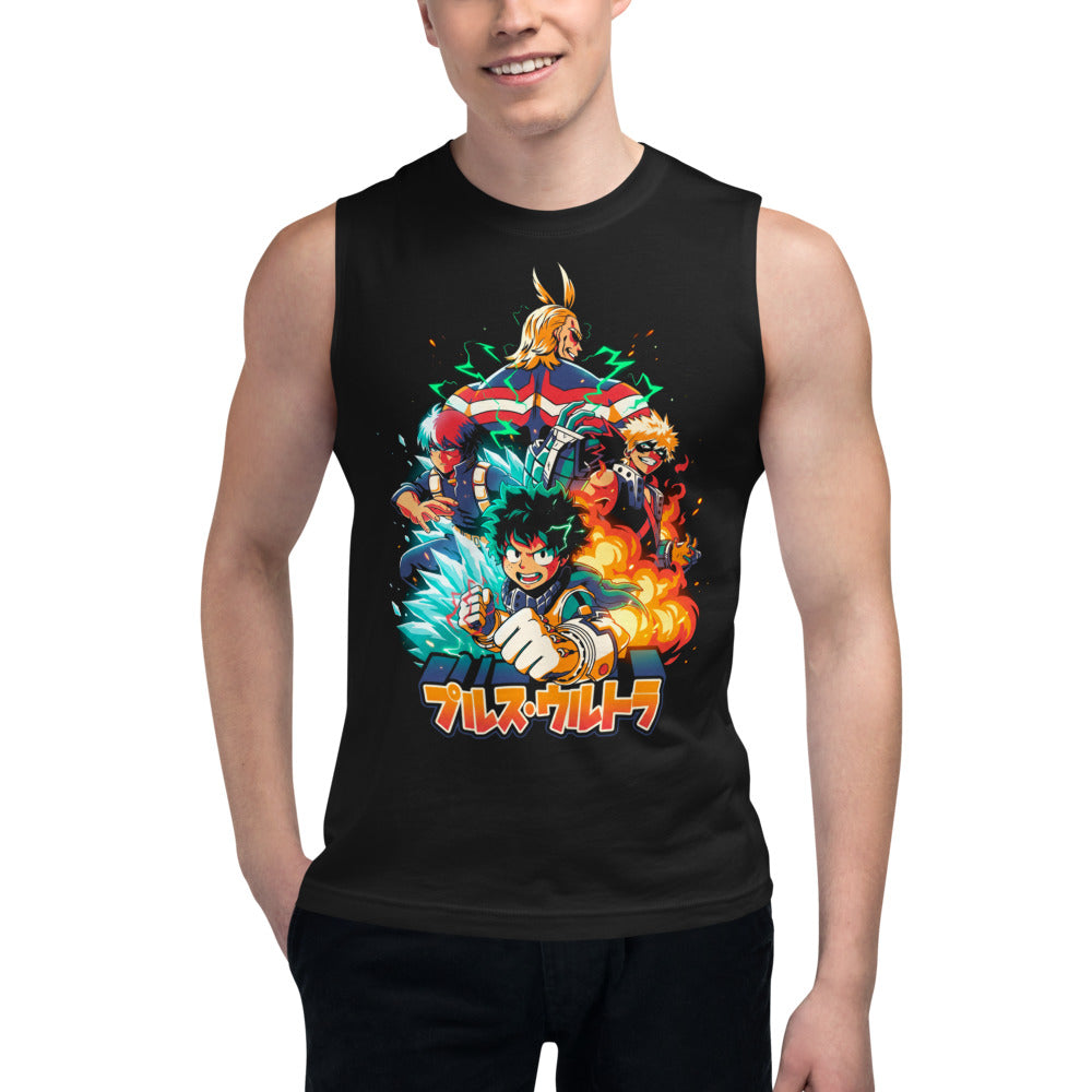 Sin mangas My Hero Academia Plus Ultra Deku Todoroki Bakugo - Modelo masculino
