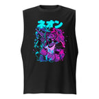 Sin mangas Neon Gas Mask Girl Cyberpunk Armor - Frente