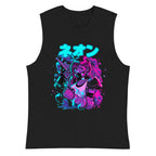 Sin mangas Neon Gas Mask Girl Cyberpunk Armor - Plano