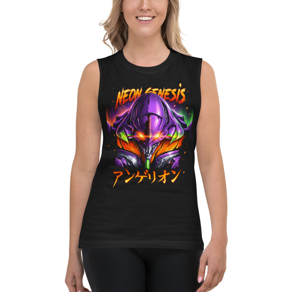 Sin mangas Neon Genesis Evangelion Eva 01 Fire - Modelo femenina