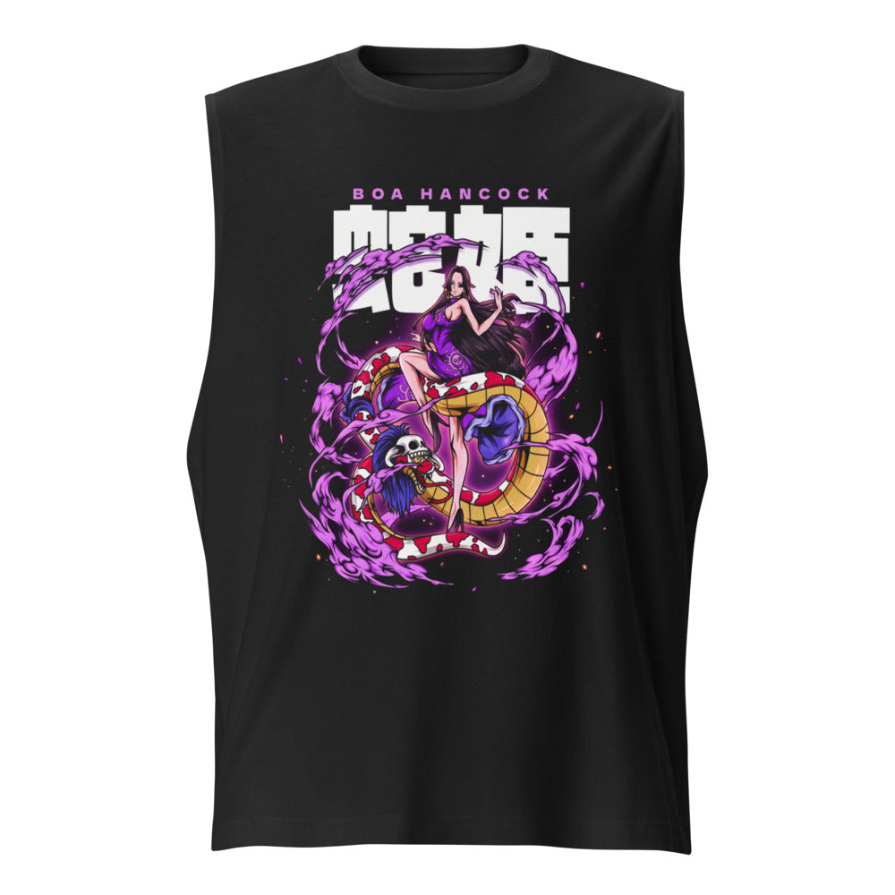 Sin mangas One Piece Boa Hancock Purple Snake Smoke - Frente