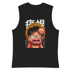 Sin mangas One Piece Luffy Crying Swollen Lips Kanji - Plano