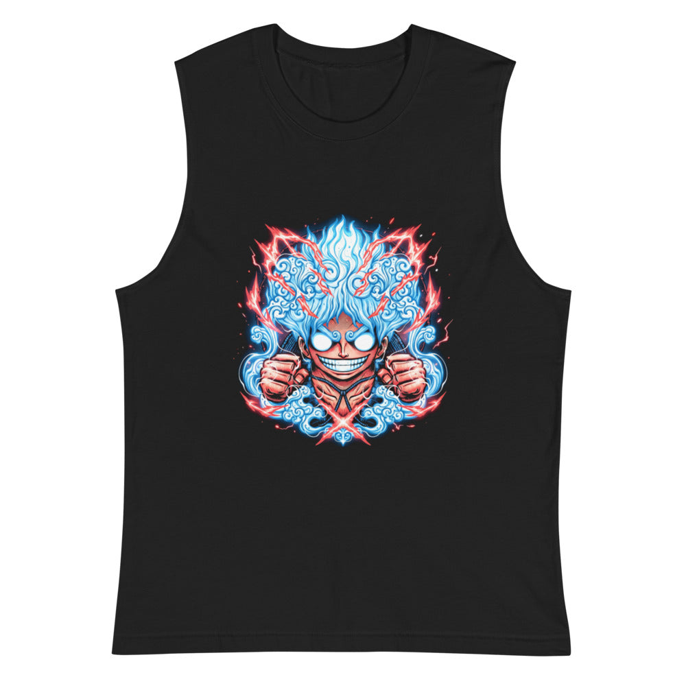 Sin mangas One Piece Luffy Gear 5 Red Lightning - Plano