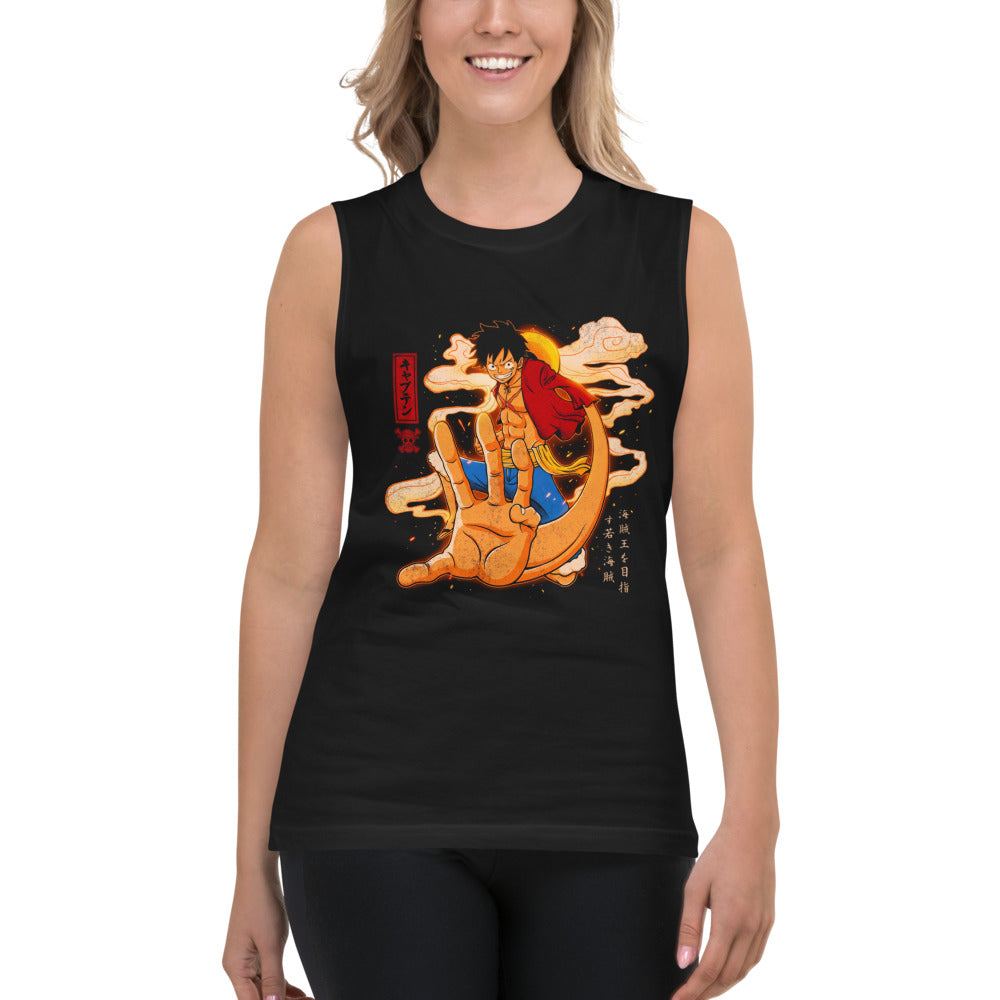 Sin mangas One Piece Luffy Giant Hand Captain Clouds - Modelo femenina
