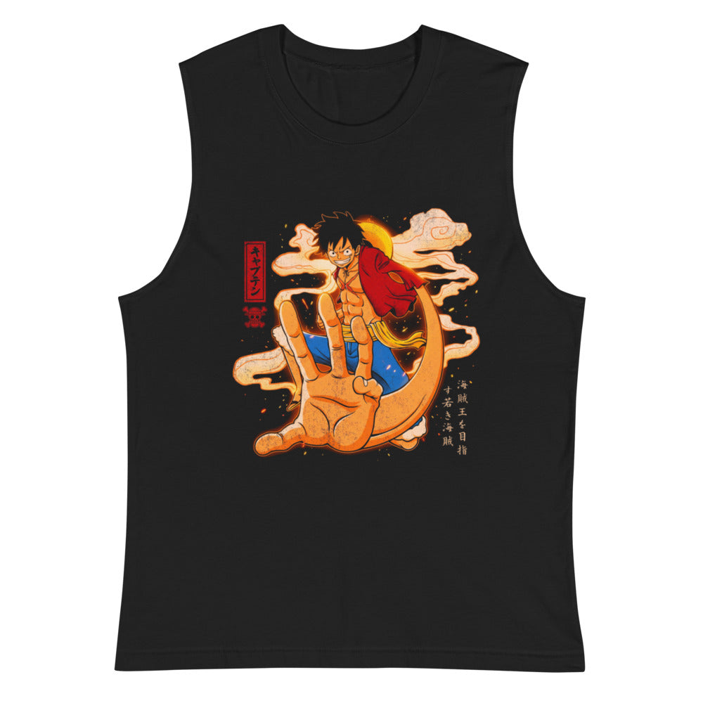 Sin mangas One Piece Luffy Giant Hand Captain Clouds - Plano
