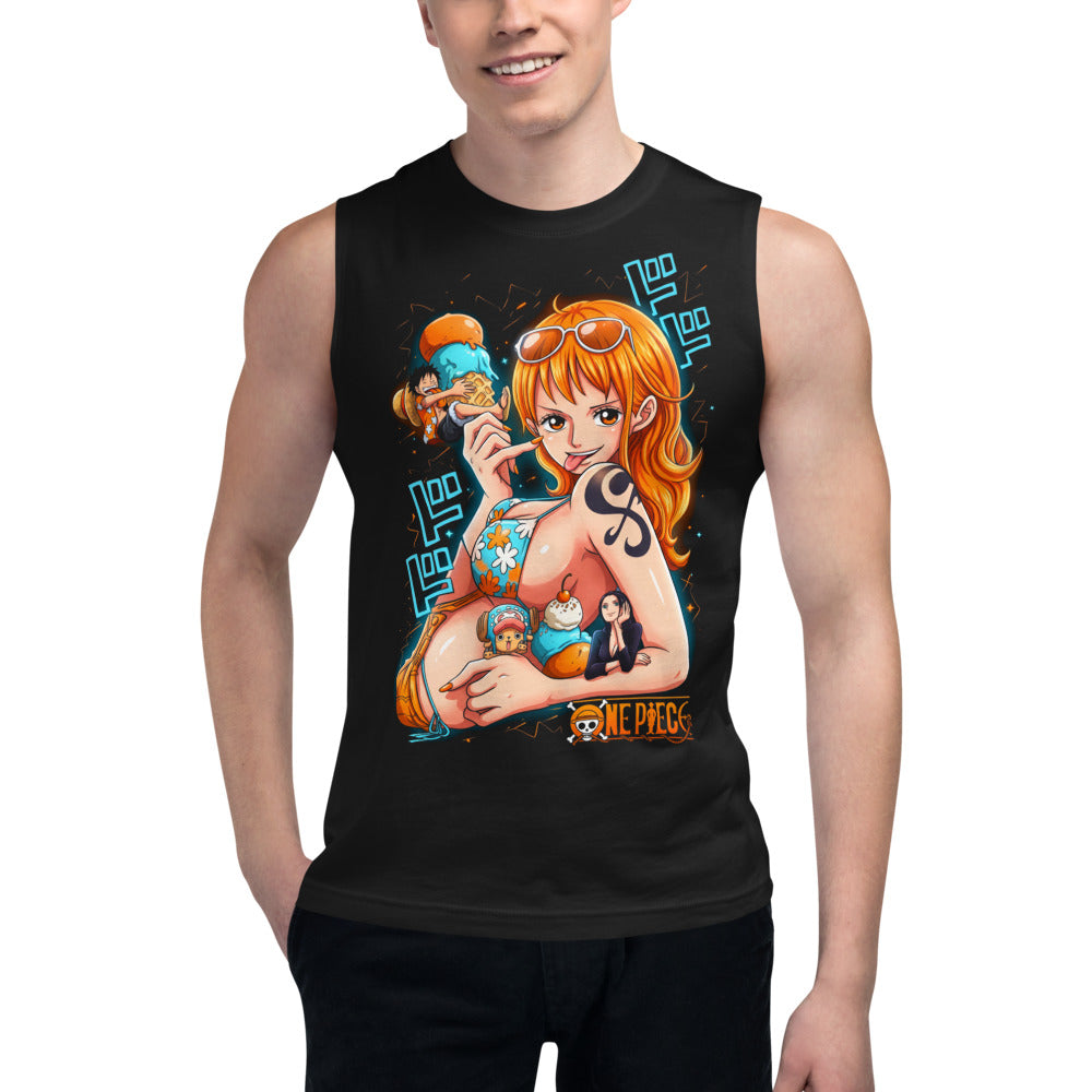 Sin mangas One Piece Nami Ice Cream Summer - Modelo masculino