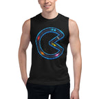 Sin mangas Pac-Man Ghost F1 Racers Neon Track - Modelo masculino