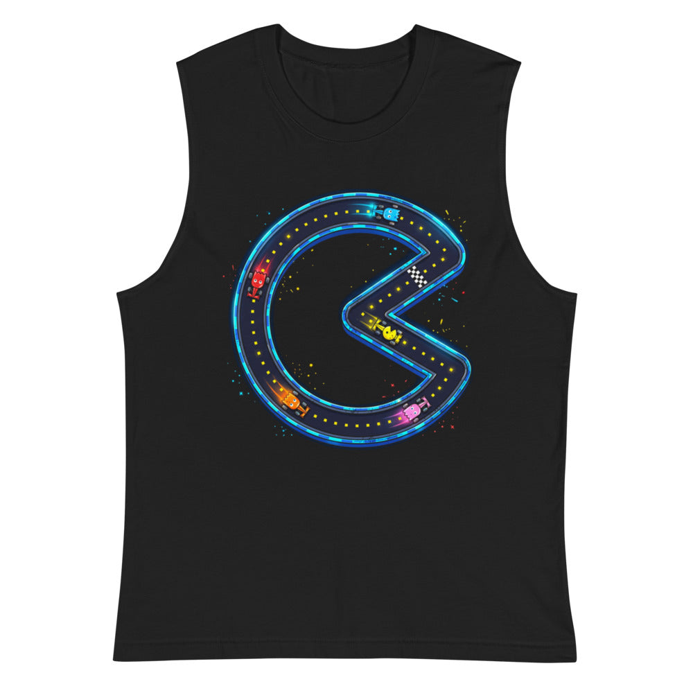 Sin mangas Pac-Man Ghost F1 Racers Neon Track - Plano