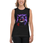 Sin mangas Pokemon Gengar Oni Kanji Red Seal - Modelo femenina